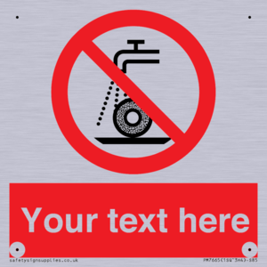 Custom prohibition Do not use for wet grinding